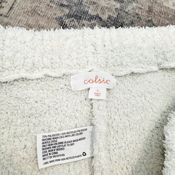 Colsie Ribbed Trim Fuzzy Matching Set Cropped Tank Shorts Target Lounge Large - Picture 5 of 6